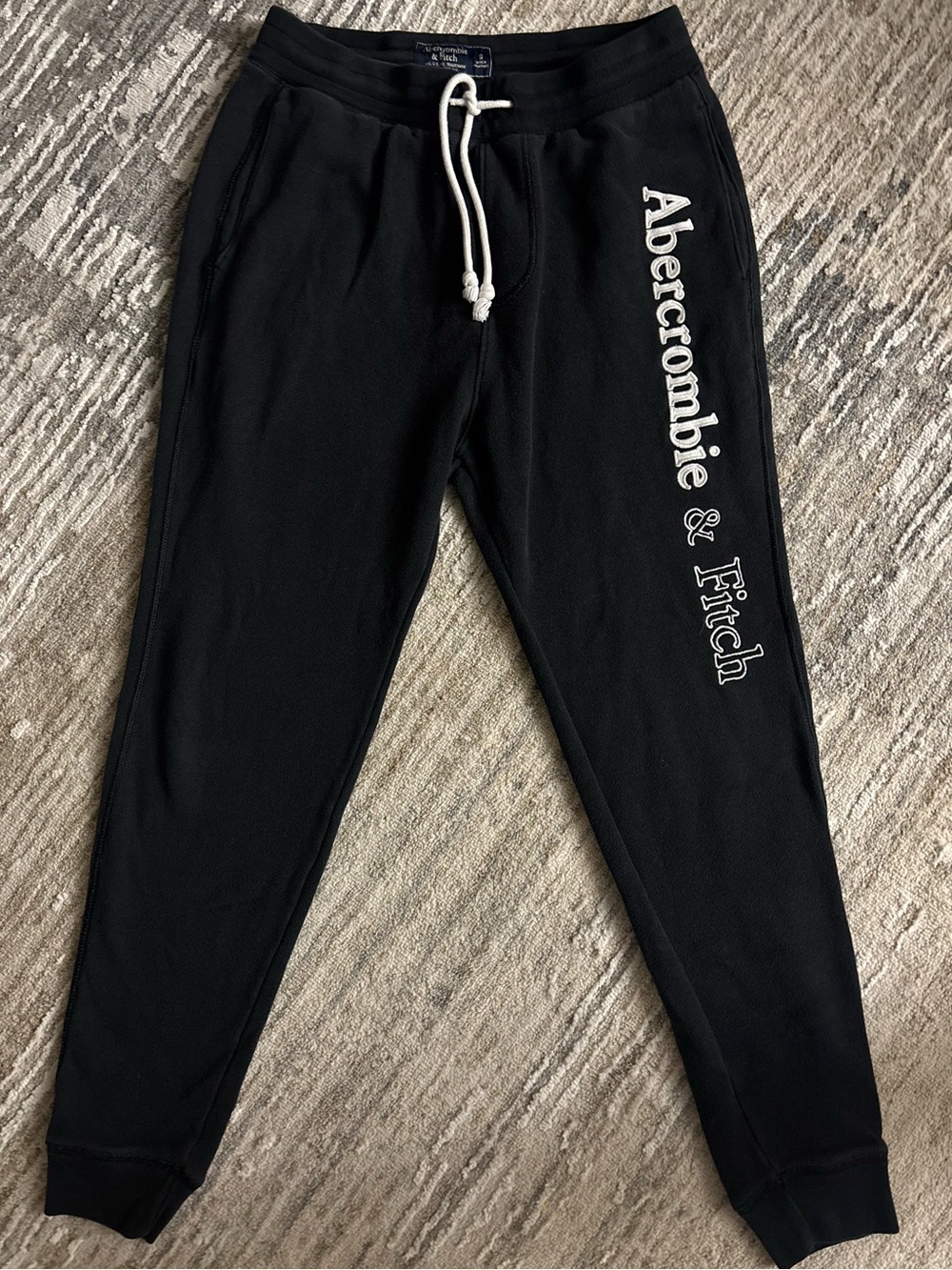 Y2K Abercrombie and Fitch Black Sweat Pants Size Small
